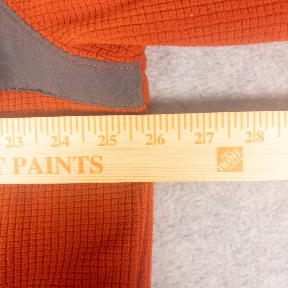 The American Outdoorsman Mens 2XL Orange Waffle Knit Full Zip Fleece Jacket